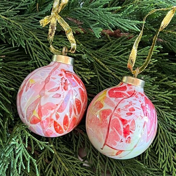 Hand Crafted Other - HANDCRAFTED Hand-Painted Porcelain Ornament (Set of 2)